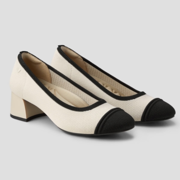 NEW Vivaia Julie Pro Women's Knit Block Heel Almond Toe Shoes Size 9.5 - Picture 8 of 8